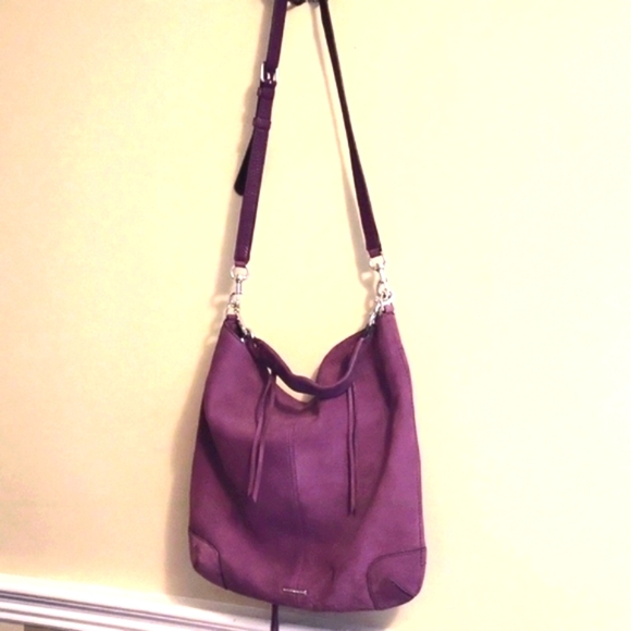 Rebecca Minkoff Purple Suede Hobo Bag - Picture 2 of 13